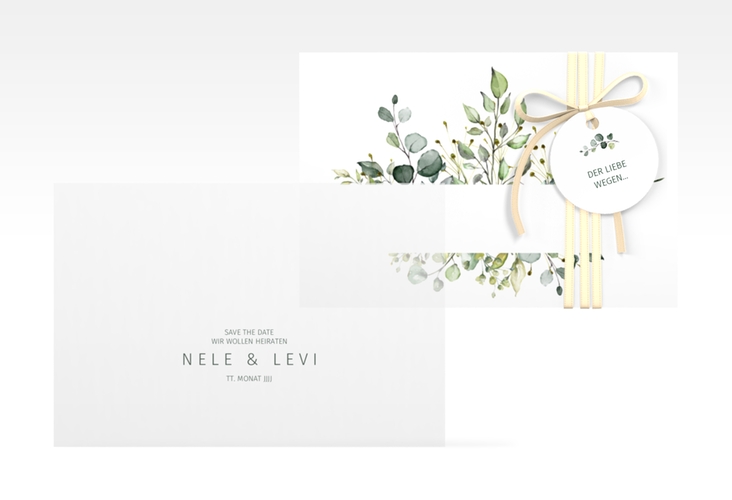 Save the Date Deckblatt Transparent "Enchanting" DIN A6 Deckblatt transparent
