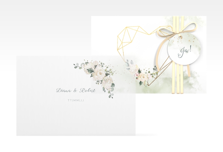 Save the Date Deckblatt Transparent "Adore" A6 Deckblatt transparent