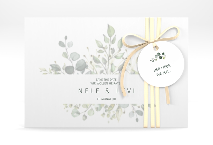 Save the Date Deckblatt Transparent "Enchanting" DIN A6 Deckblatt transparent