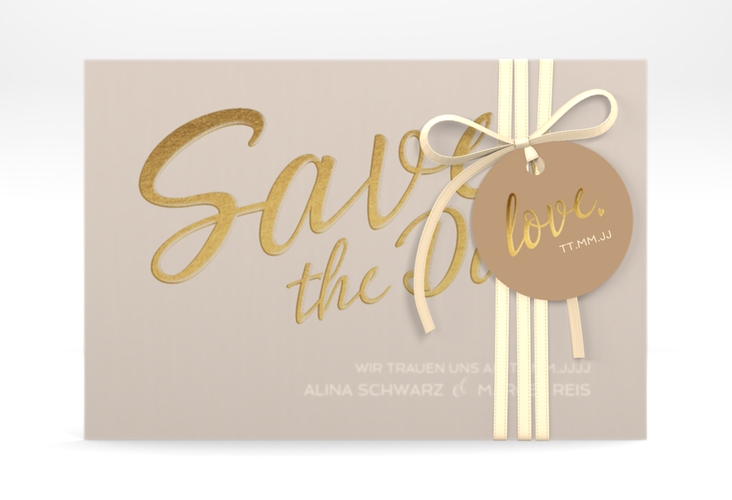 Save the Date Deckblatt Transparent "Glam" DIN A6 Deckblatt transparent