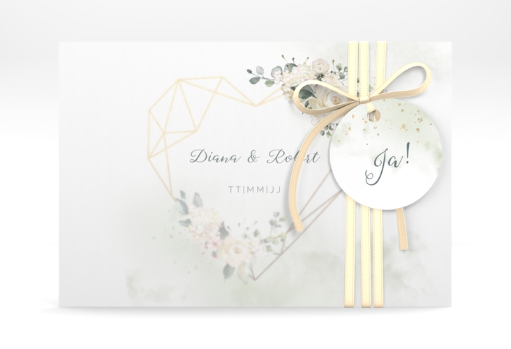 Save the Date Deckblatt Transparent "Adore" A6 Deckblatt transparent
