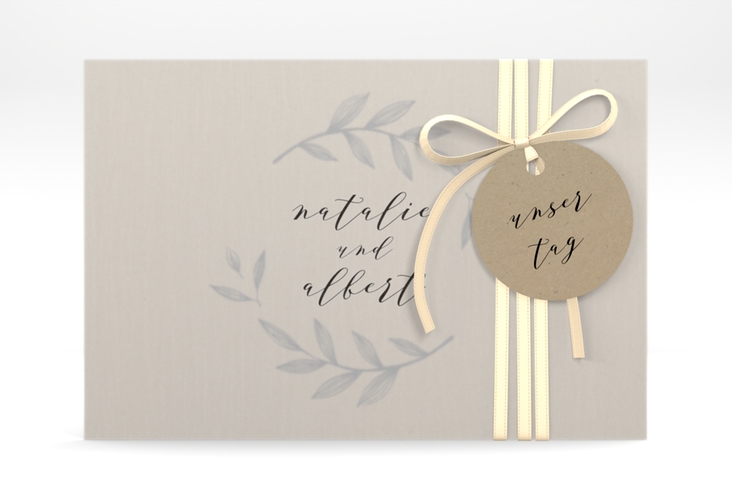 Save the Date Deckblatt Transparent "Naturelove" DIN A6 Deckblatt transparent