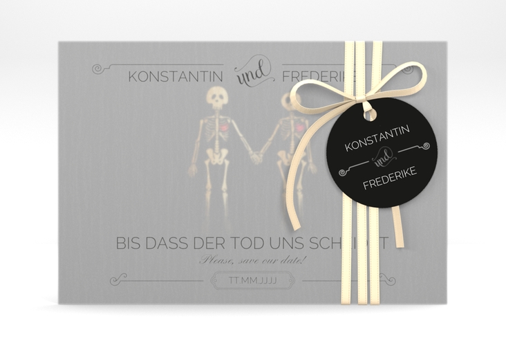 Save the Date Deckblatt Transparent "Bones" DIN A6 Deckblatt transparent