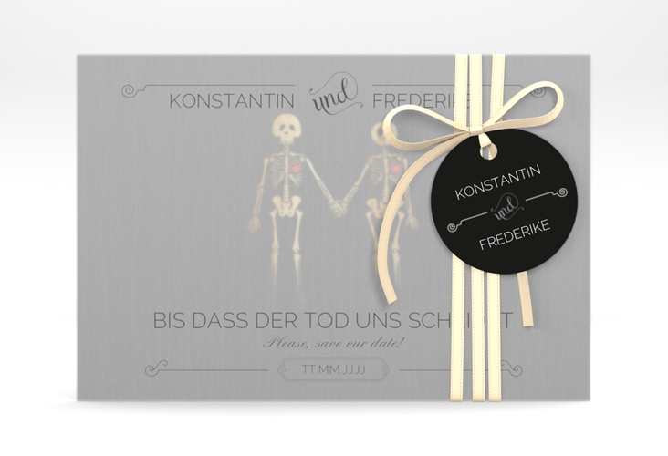 Save the Date Deckblatt Transparent Bones A6 Deckblatt transparent