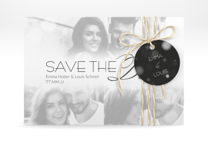Save the Date Deckblatt Transparent "Bokeh" DIN A6 Deckblatt transparent