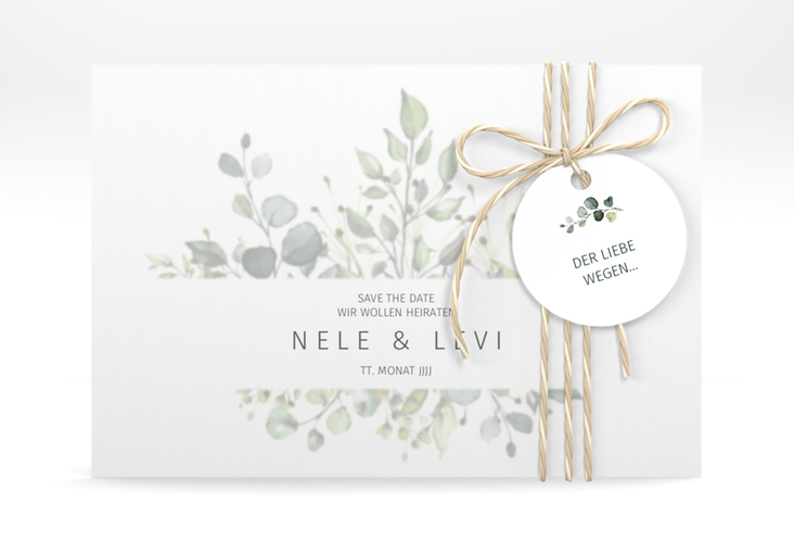 Save the Date Deckblatt Transparent "Enchanting" DIN A6 Deckblatt transparent