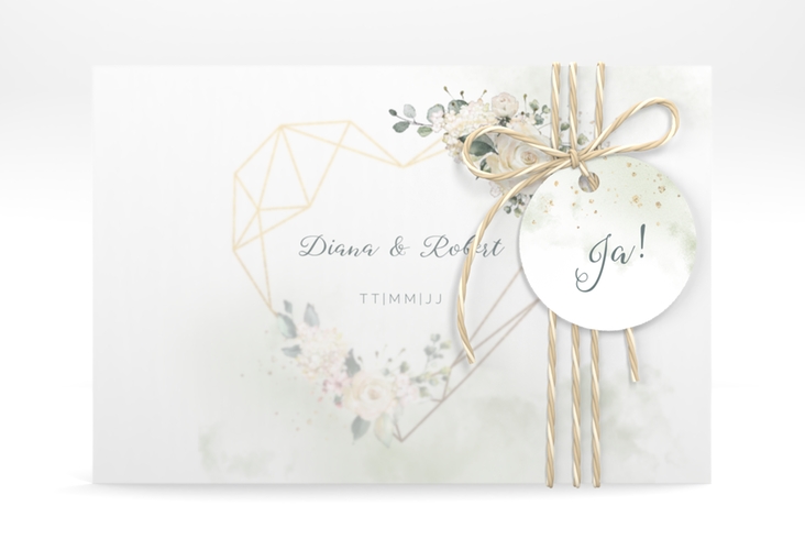 Save the Date Deckblatt Transparent "Adore" A6 Deckblatt transparent