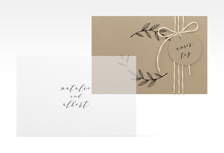 Save the Date Deckblatt Transparent "Naturelove" DIN A6 Deckblatt transparent