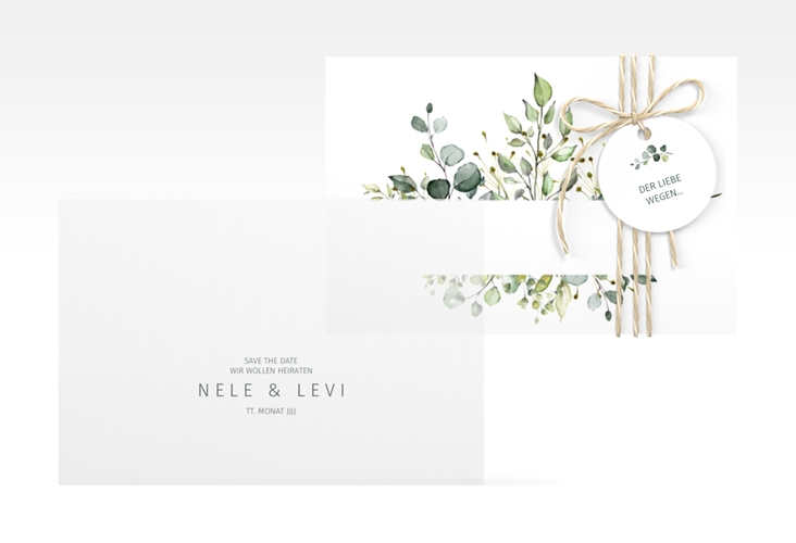 Save the Date Deckblatt Transparent "Enchanting" DIN A6 Deckblatt transparent