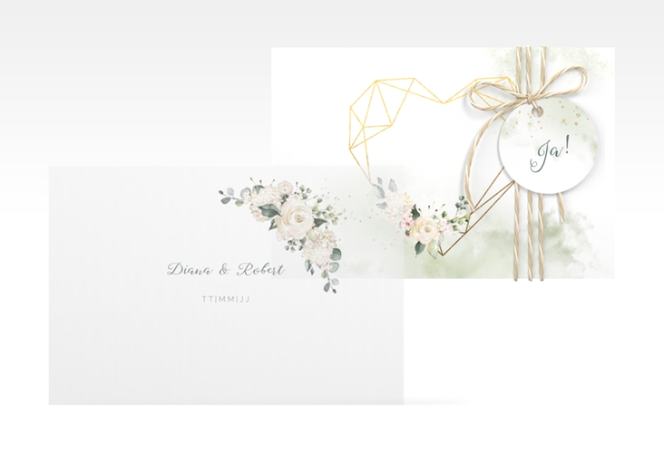 Save the Date Deckblatt Transparent "Adore" A6 Deckblatt transparent