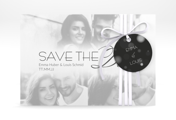 Save the Date Deckblatt Transparent Bokeh A6 Deckblatt transparent