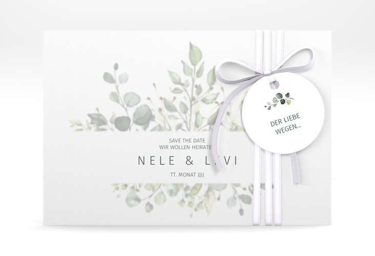 Save the Date Deckblatt Transparent "Enchanting" DIN A6 Deckblatt transparent