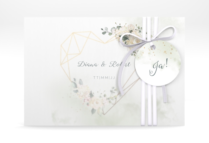 Save the Date Deckblatt Transparent "Adore" A6 Deckblatt transparent