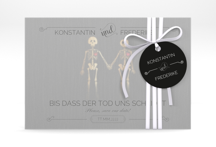 Save the Date Deckblatt Transparent "Bones" DIN A6 Deckblatt transparent