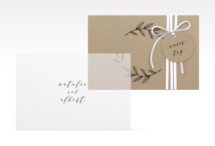 Save the Date Deckblatt Transparent "Naturelove" DIN A6 Deckblatt transparent