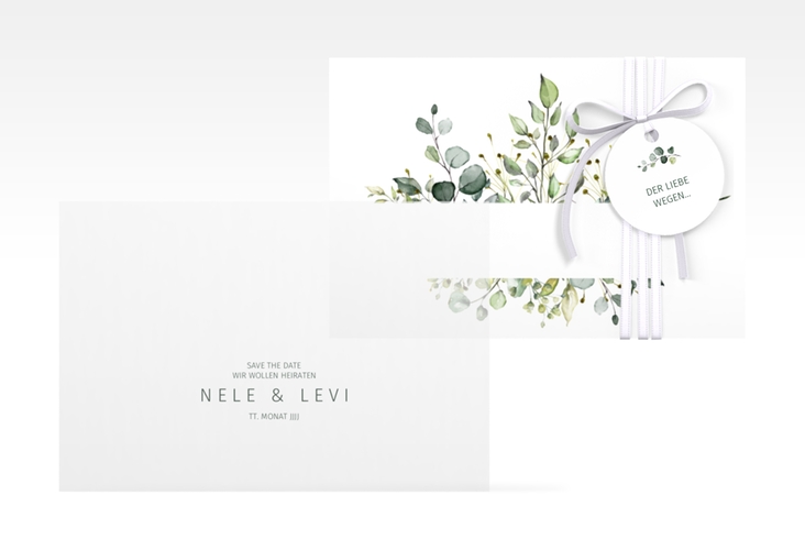Save the Date Deckblatt Transparent "Enchanting" DIN A6 Deckblatt transparent
