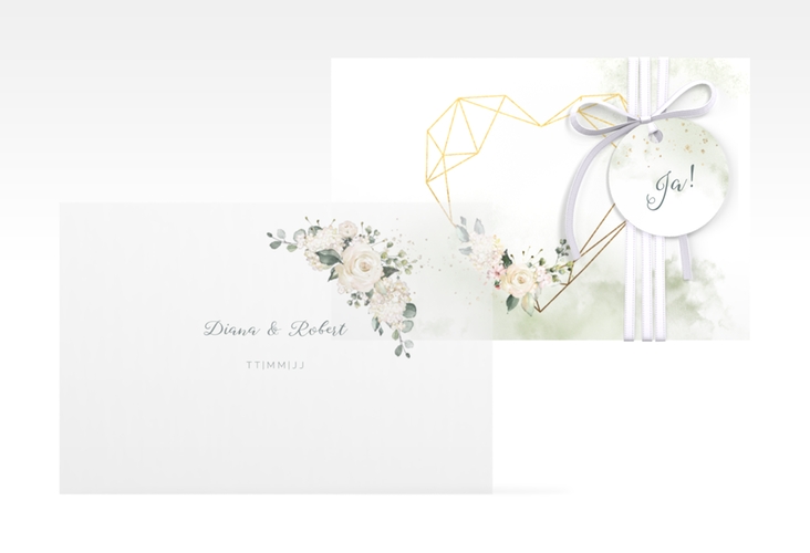 Save the Date Deckblatt Transparent "Adore" A6 Deckblatt transparent