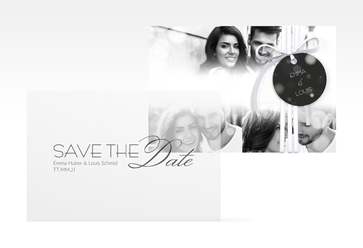 Save the Date Deckblatt Transparent "Bokeh" DIN A6 Deckblatt transparent