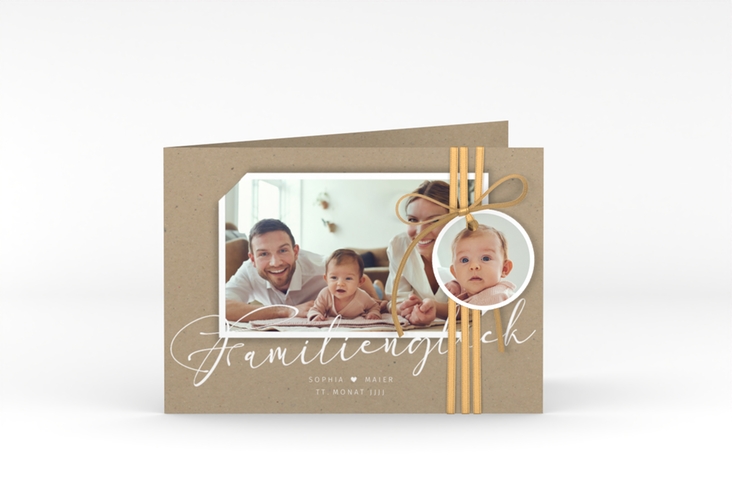 Geburtskarte Familienzuwachs A6 Klappkarte quer