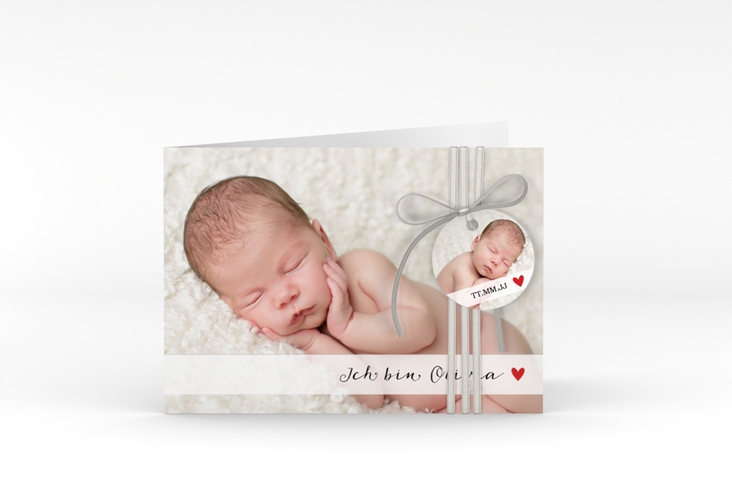 Geburtskarte Zauberhaft A6 Klappkarte quer