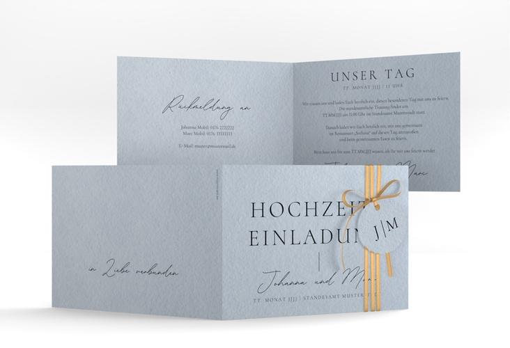 Hochzeitseinladung Hochzeitsfreude A6 Klappkarte quer