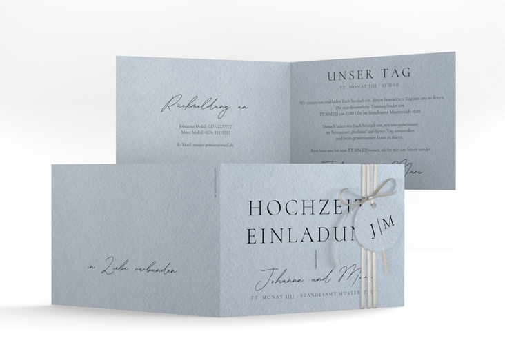 Hochzeitseinladung Hochzeitsfreude A6 Klappkarte quer