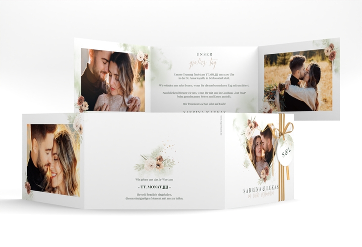 Hochzeitseinladung Odeur A6 Doppel-Klappkarte