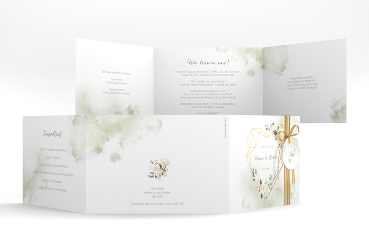 Hochzeitseinladung Adore A6 Doppel-Klappkarte