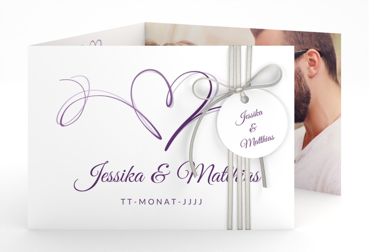 Hochzeitseinladung Envie A6 Doppel-Klappkarte
