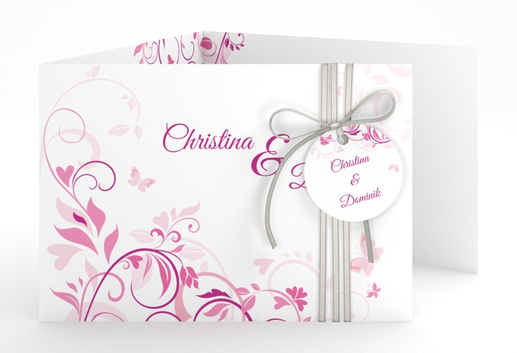 Hochzeitseinladung Lilly A6 Doppel-Klappkarte