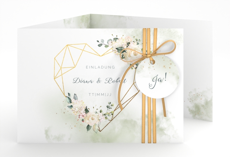 Hochzeitseinladung Adore A6 Doppel-Klappkarte