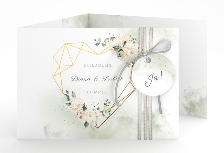 Hochzeitseinladung Adore A6 Doppel-Klappkarte