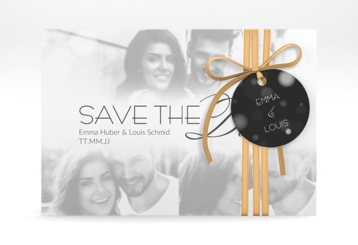 Save the Date Deckblatt Transparent "Bokeh" DIN A6 Deckblatt transparent