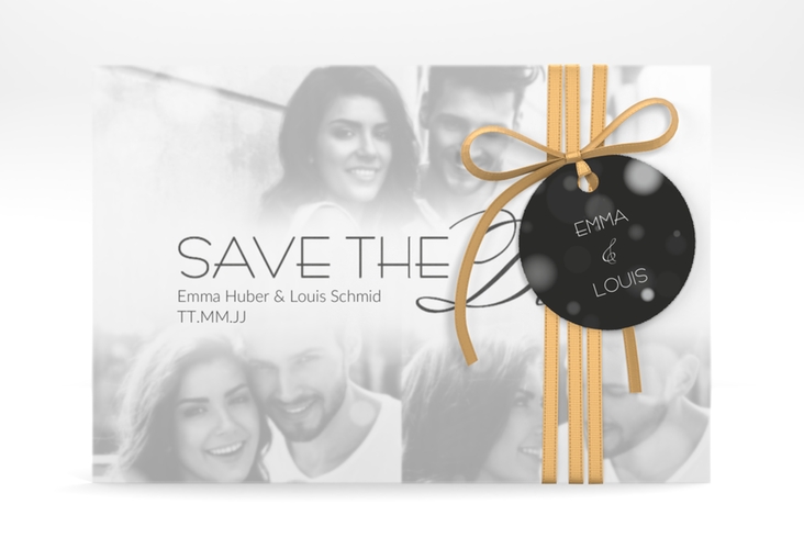 Save the Date Deckblatt Transparent Bokeh A6 Deckblatt transparent