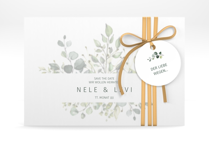 Save the Date Deckblatt Transparent "Enchanting" DIN A6 Deckblatt transparent