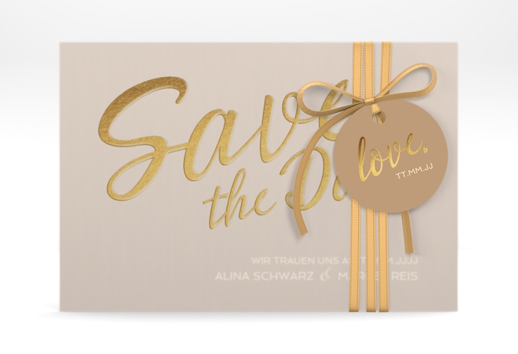 Save the Date Deckblatt Transparent "Glam" DIN A6 Deckblatt transparent