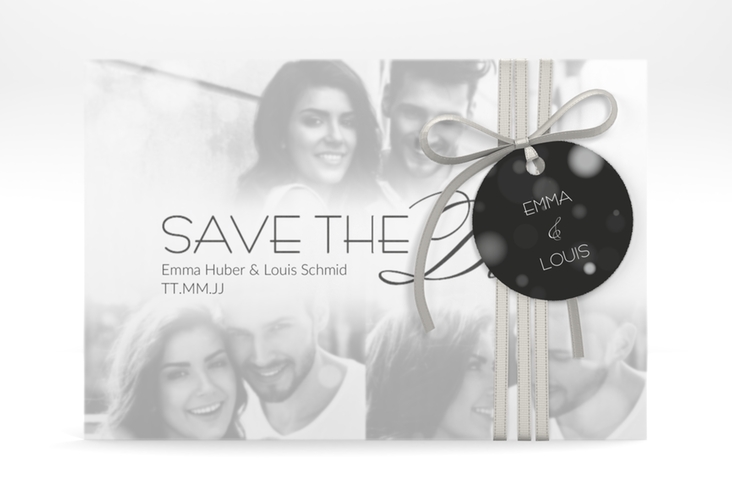 Save the Date Deckblatt Transparent "Bokeh" DIN A6 Deckblatt transparent