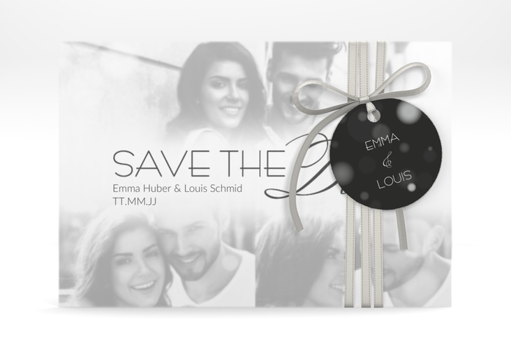 Save the Date Deckblatt Transparent Bokeh A6 Deckblatt transparent hochglanz