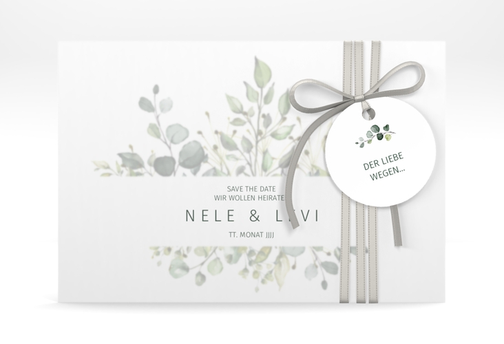 Save the Date Deckblatt Transparent "Enchanting" DIN A6 Deckblatt transparent