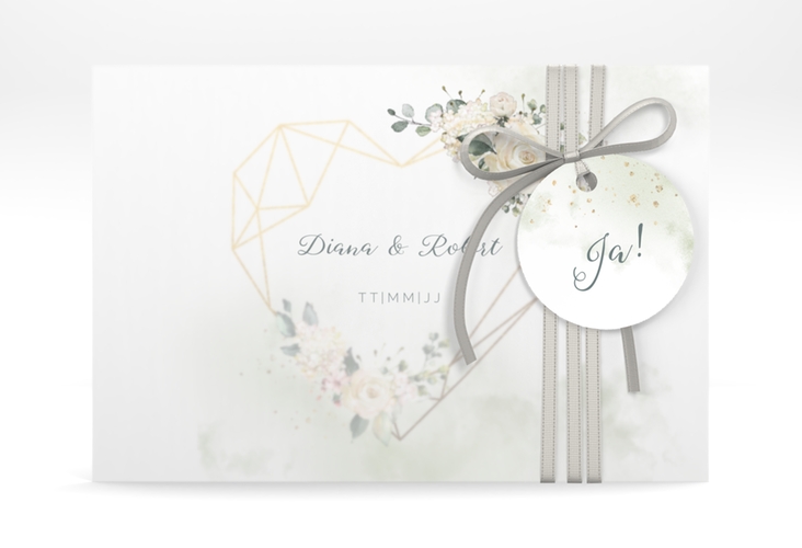 Save the Date Deckblatt Transparent "Adore" A6 Deckblatt transparent