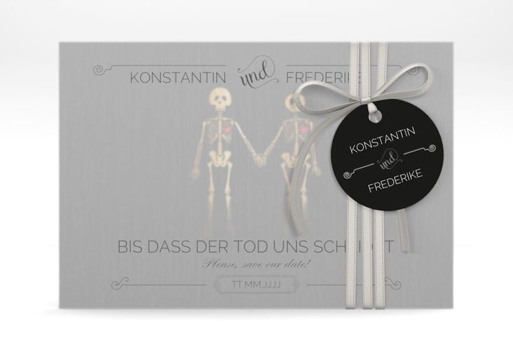 Save the Date Deckblatt Transparent "Bones" DIN A6 Deckblatt transparent