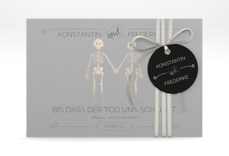 Save the Date Deckblatt Transparent Bones A6 Deckblatt transparent