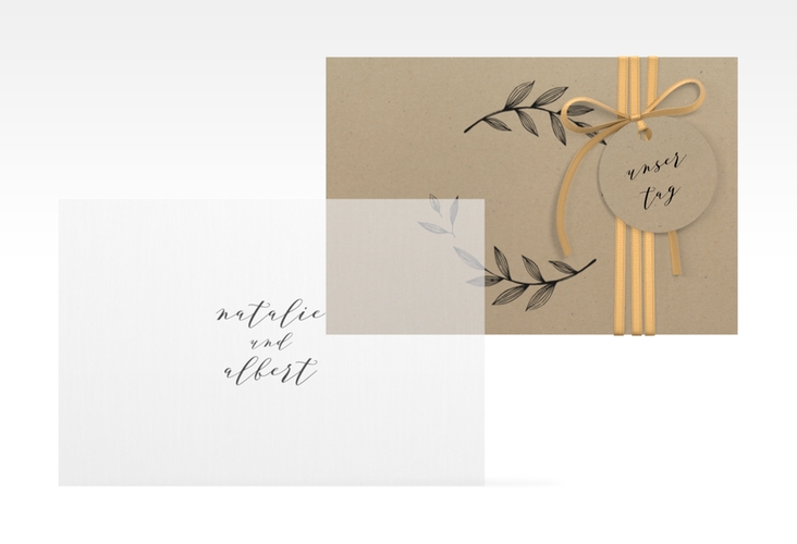 Save the Date Deckblatt Transparent "Naturelove" DIN A6 Deckblatt transparent