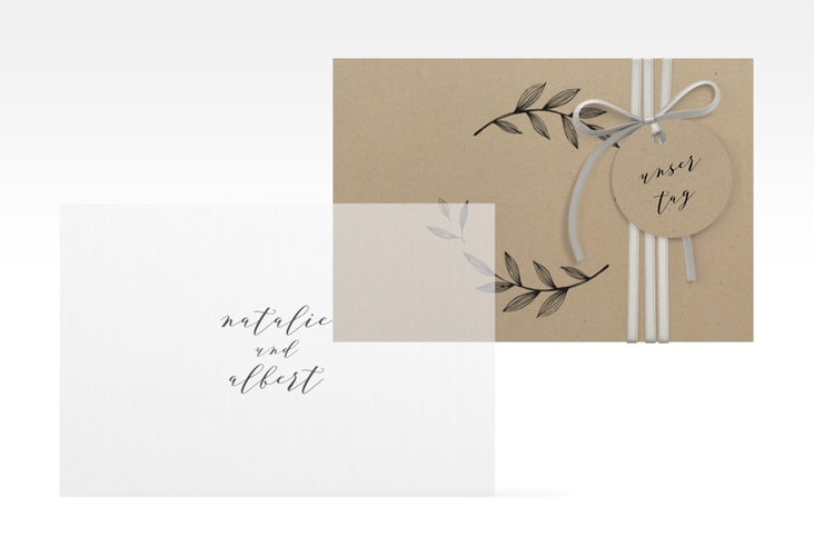 Save the Date Deckblatt Transparent "Naturelove" DIN A6 Deckblatt transparent