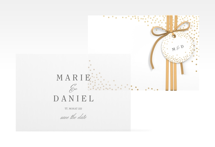 Save the Date Deckblatt Transparent "Glitter" DIN A6 Deckblatt transparent