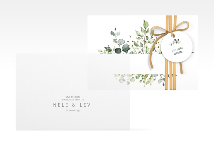 Save the Date Deckblatt Transparent "Enchanting" DIN A6 Deckblatt transparent