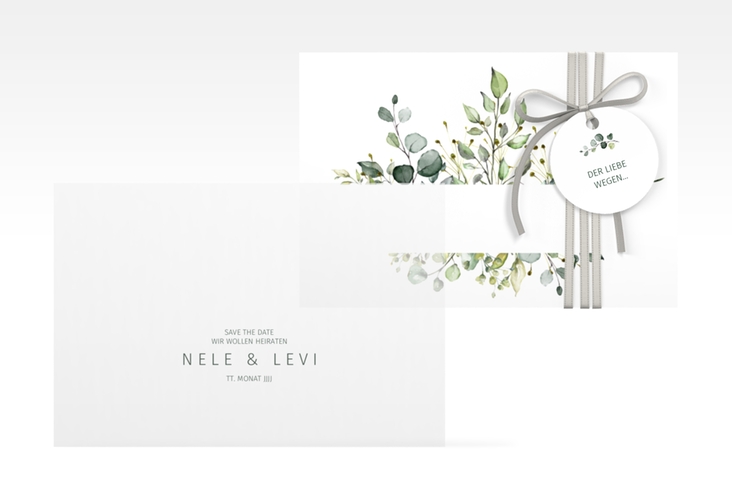 Save the Date Deckblatt Transparent "Enchanting" DIN A6 Deckblatt transparent