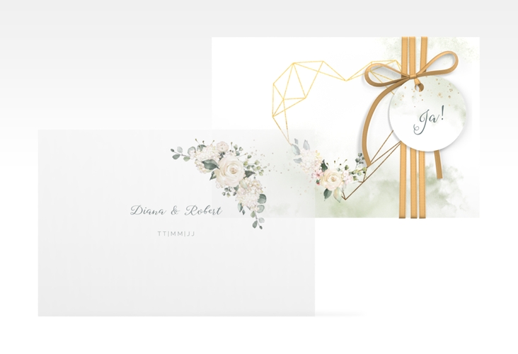 Save the Date Deckblatt Transparent "Adore" A6 Deckblatt transparent