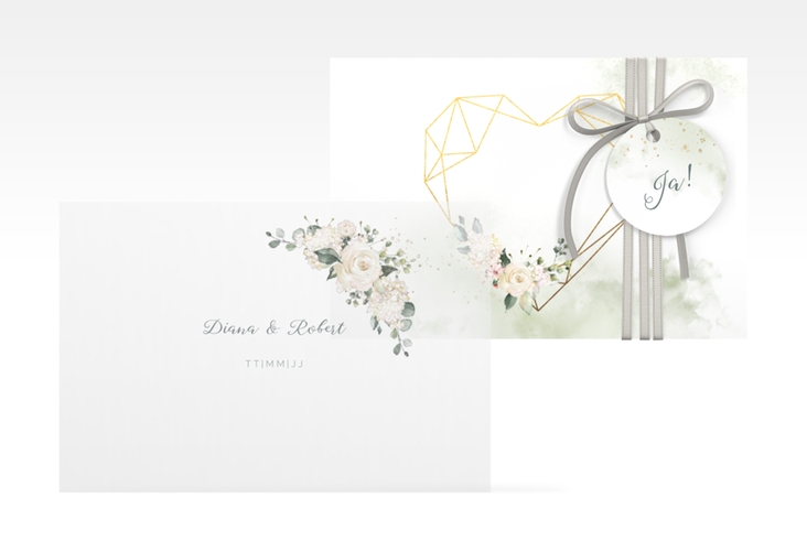 Save the Date Deckblatt Transparent "Adore" A6 Deckblatt transparent