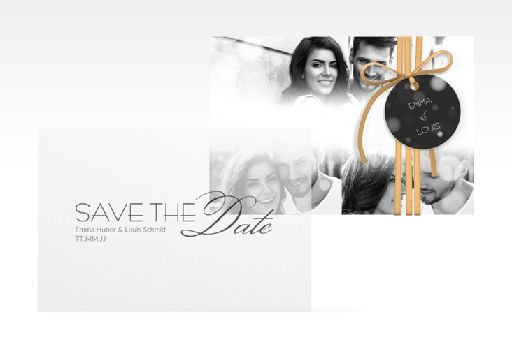 Save the Date Deckblatt Transparent "Bokeh" DIN A6 Deckblatt transparent